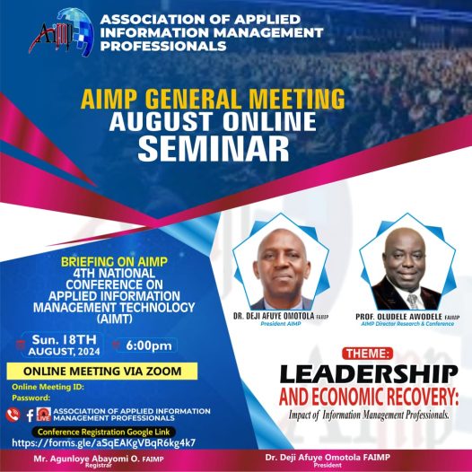 AIMP GENERAL MEETING (August online Seminar)